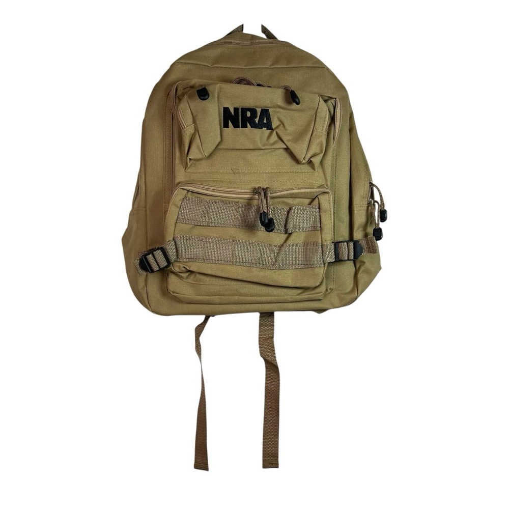 NRA Backpack Tan Day Pack Beige Lightweight Outdoor Tactical